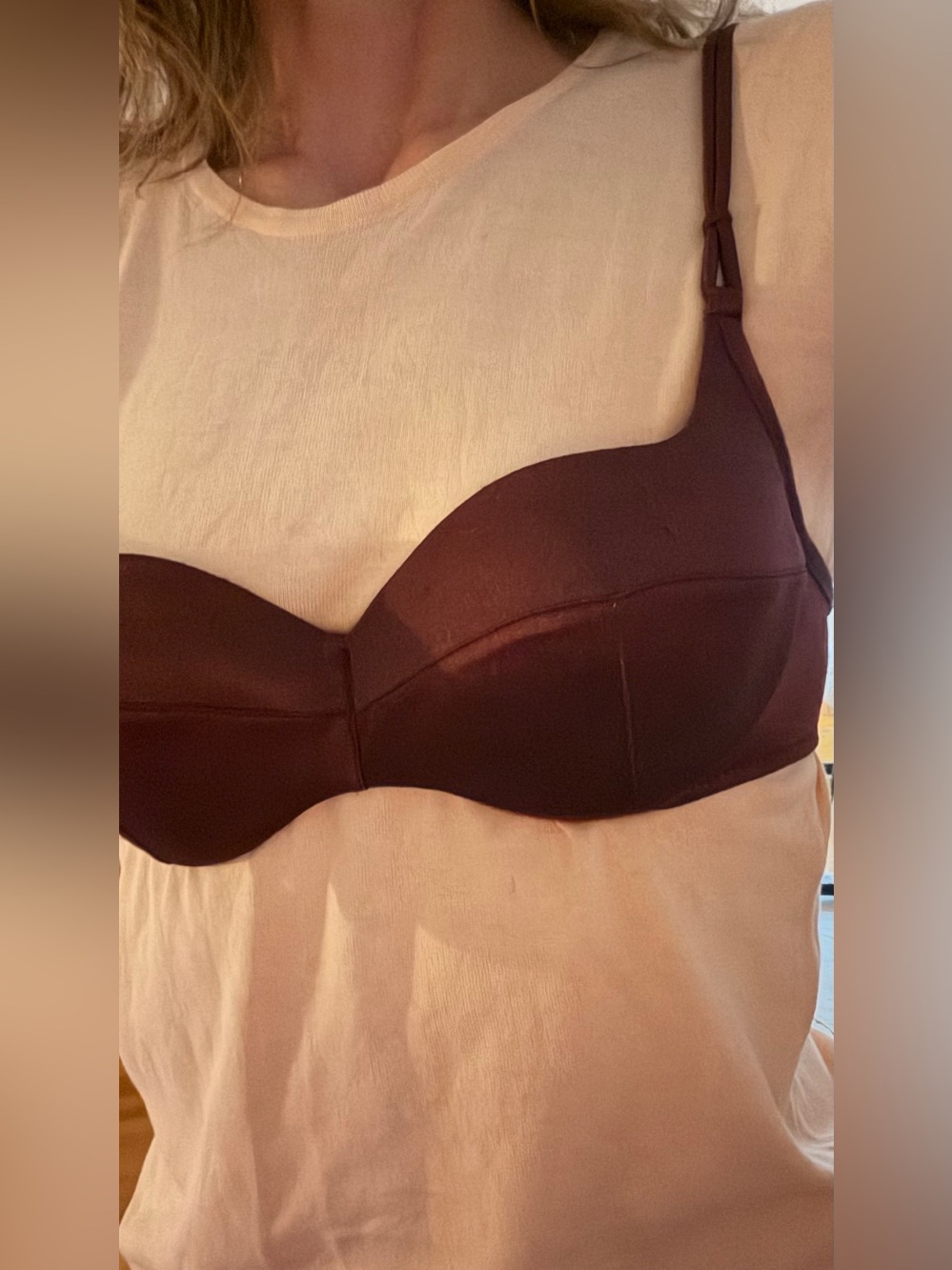 La Perla Plum Satin Molded Underwire Bra DEAD-STOCK 90s